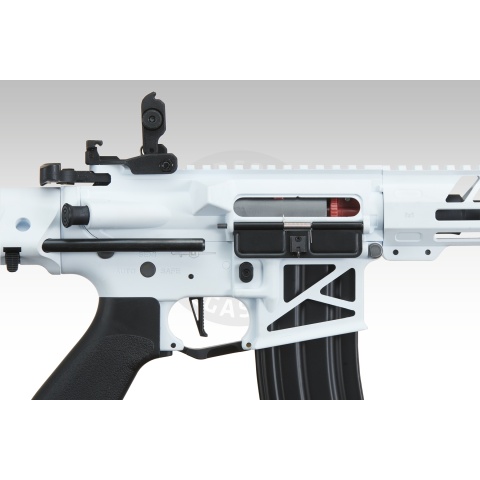 Lancer Tactical Low FPS Enforcer Needletail Skeleton M4 Airsoft Rifle (Color: White and Black)