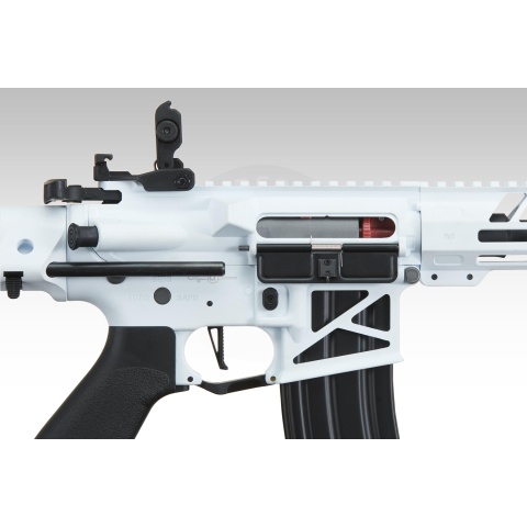 Lancer Tactical Low FPS Enforcer Needletail Skeleton M4 Airsoft Rifle (Color: White and Black)