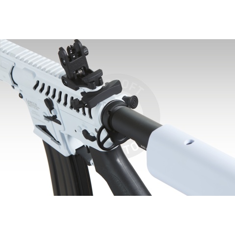 Lancer Tactical Low FPS Enforcer Needletail Skeleton M4 Airsoft Rifle (Color: White and Black)