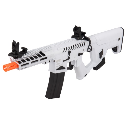 Lancer Tactical Low FPS Enforcer Needletail Skeleton M4 AEG Rifle with Alpha Stock (Color: White & Black)