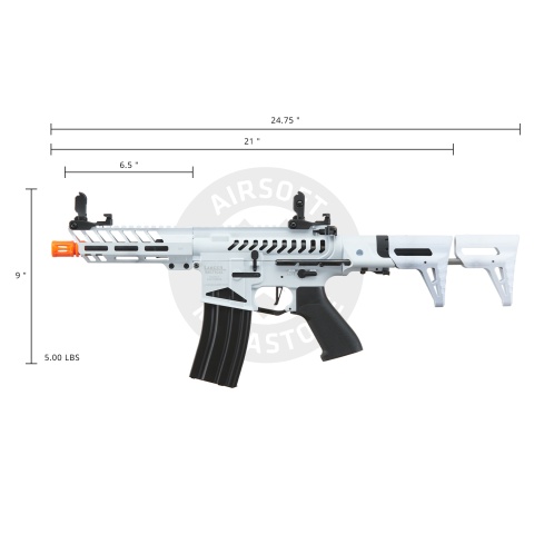 Lancer Tactical ProLine NEEDLETAIL PDW Skeleton AEG Low FPS (Color: White/Black)