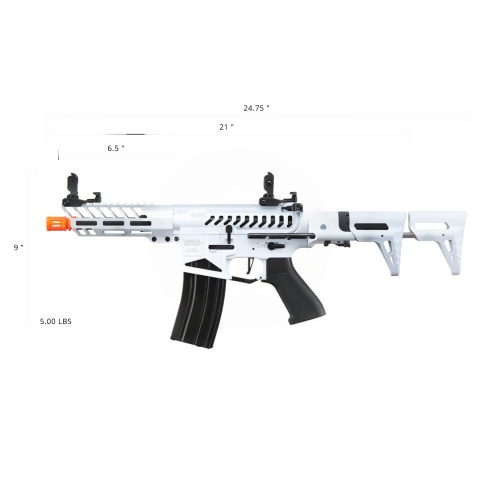 Lancer Tactical ProLine NEEDLETAIL PDW Skeleton AEG Low FPS (Color: White/Black)