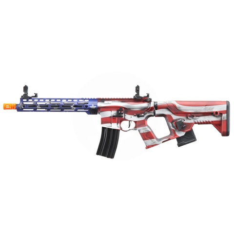 Lancer Tactical Enforcer BLACKBIRD AEG Rifle w/ Alpha Stock (Cerakote Color: Stars & Stripes)