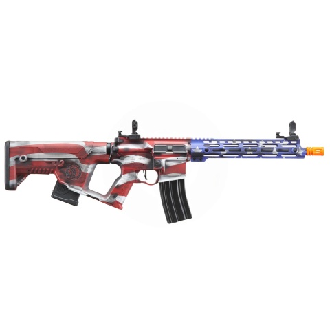 Lancer Tactical Enforcer BLACKBIRD AEG Rifle w/ Alpha Stock (Cerakote Color: Stars & Stripes)