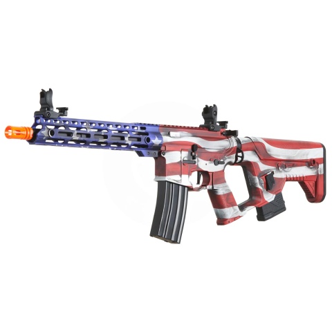 Lancer Tactical Enforcer BLACKBIRD AEG Rifle w/ Alpha Stock (Cerakote Color: Stars & Stripes)