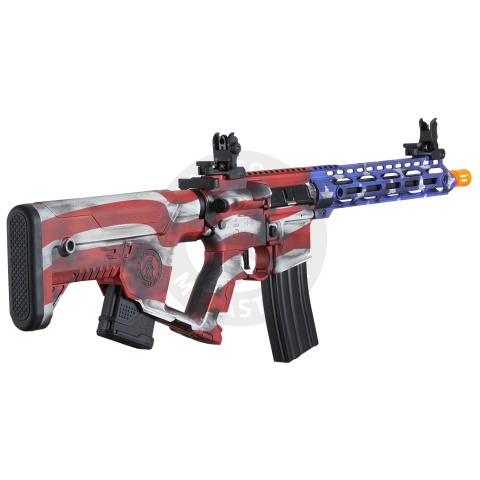 Lancer Tactical Enforcer BLACKBIRD AEG Rifle w/ Alpha Stock (Cerakote Color: Stars & Stripes)