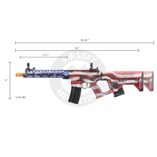 Lancer Tactical Enforcer BLACKBIRD AEG Rifle w/ Alpha Stock (Cerakote Color: Stars & Stripes)