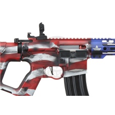 Lancer Tactical Enforcer BLACKBIRD AEG Rifle w/ Alpha Stock (Cerakote Color: Stars & Stripes)