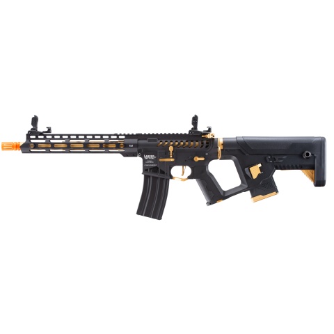 Lancer Tactical [Low FPS] Enforcer Blackbird Skeleton AEG w/ Alpha Stock (Color: Black and Gold)