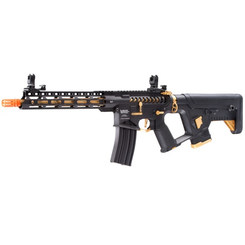 Lancer Tactical [Low FPS] Enforcer Blackbird Skeleton AEG w/ Alpha Stock (Color: Black and Gold)