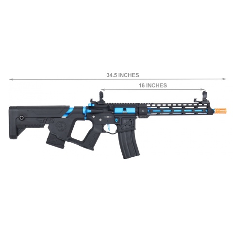 Lancer Tactical Enforcer BLACKBIRD Skeleton AEG w/ Alpha Stock [LOW FPS] - BLACK/BLUE