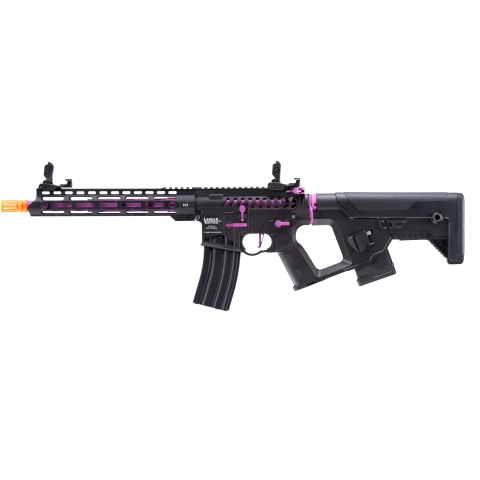 Lancer Tactical Enforcer Blackbird Skeleton AEG w/ Alpha Stock (Color: Black & Purple)