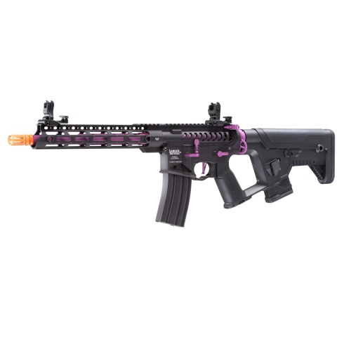 Lancer Tactical [Low FPS] Enforcer Blackbird Skeleton AEG w/ Alpha Stock (Color: Black and Purple)