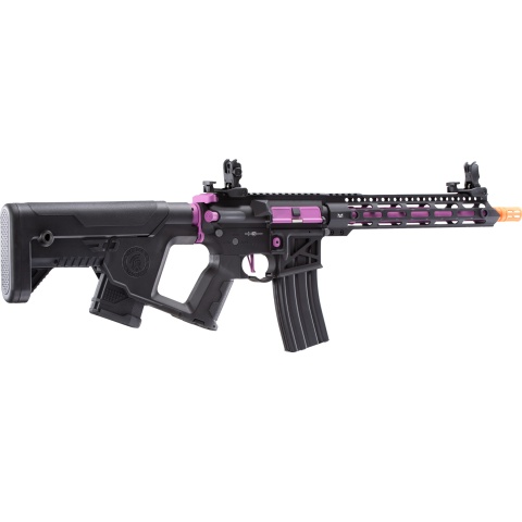 Lancer Tactical [Low FPS] Enforcer Blackbird Skeleton AEG w/ Alpha Stock (Color: Black and Purple)