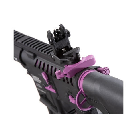 Lancer Tactical [Low FPS] Enforcer Blackbird Skeleton AEG w/ Alpha Stock (Color: Black and Purple)