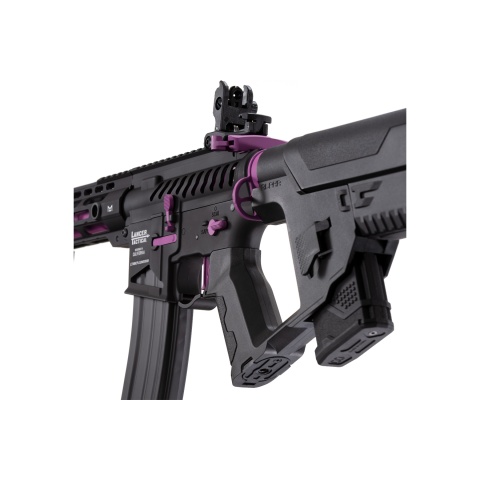 Lancer Tactical Enforcer Blackbird Skeleton AEG w/ Alpha Stock (Color: Black & Purple)