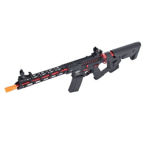 Lancer Tactical Enforcer BLACKBIRD Skeleton AEG w/ Alpha Stock [HIGH FPS] - BLACK/RED