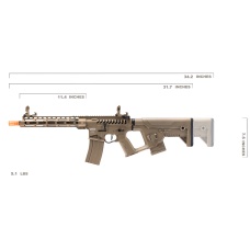 Lancer Tactical [Low FPS] Enforcer Blackbird Skeleton AEG w/ Alpha Stock (Color: Tan)