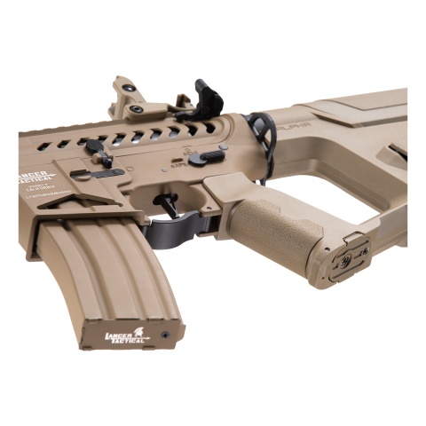 Lancer Tactical [Low FPS] Enforcer Blackbird Skeleton AEG w/ Alpha Stock (Color: Tan)