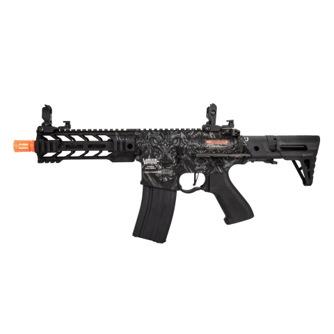Lancer Tactical ProLine Battle Hawk PDW Airsoft AEG [Low FPS] (Black w/ Wolfpack Laser Engraving)