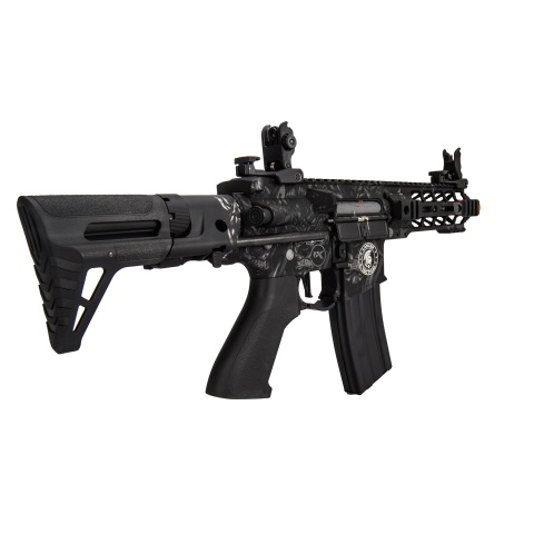 Lancer Tactical ProLine Battle Hawk PDW Airsoft AEG [Low FPS] (Black w/ Wolfpack Laser Engraving)