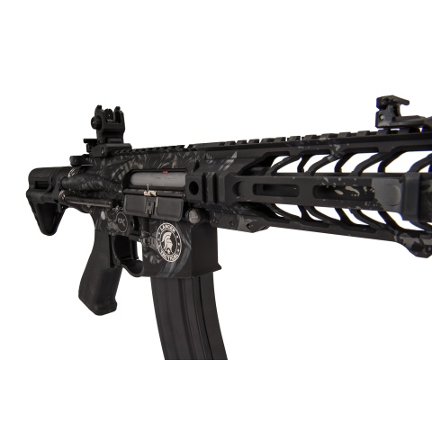Lancer Tactical ProLine Battle Hawk PDW Airsoft AEG [Low FPS] (Black w/ Wolfpack Laser Engraving)