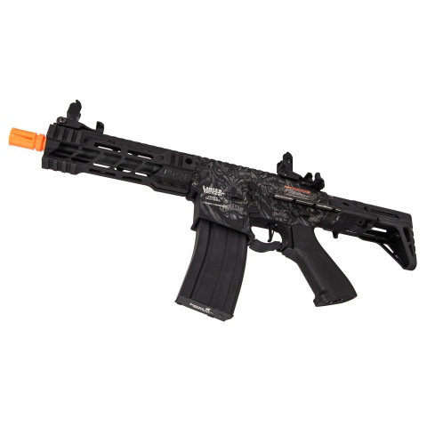 Lancer Tactical ProLine Battle Hawk PDW Airsoft AEG [Low FPS] (Black w/ Wolfpack Laser Engraving)