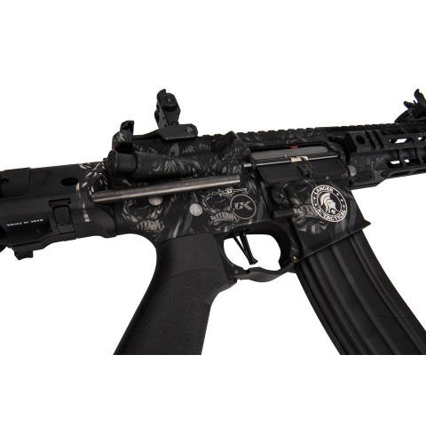 Lancer Tactical ProLine Battle Hawk PDW Airsoft AEG [Low FPS] (Black w/ Wolfpack Laser Engraving)