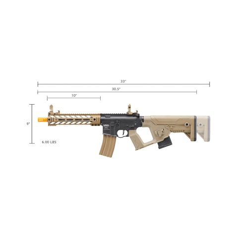 Lancer Tactical Two-Tone Enforcer Battle Hawk Airsoft AEG w/ Alpha Stock (Color: Black / Tan)