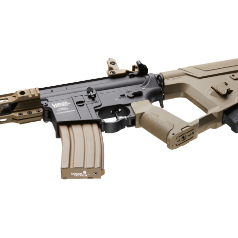 Lancer Tactical Two-Tone Enforcer Battle Hawk Airsoft AEG w/ Alpha Stock (Color: Black / Tan)