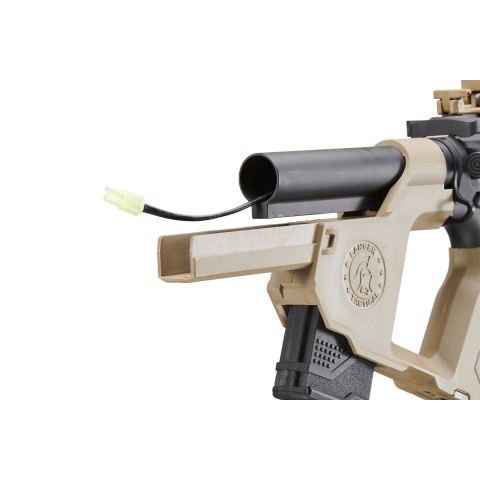 Lancer Tactical Two-Tone Enforcer Battle Hawk Airsoft AEG w/ Alpha Stock (Color: Black / Tan)