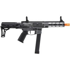 Lancer Tactical Gen 2 9mm Battle X CQB Carbine Airsoft AEG (Color: Grey) + 4 Free Midcap Magazines