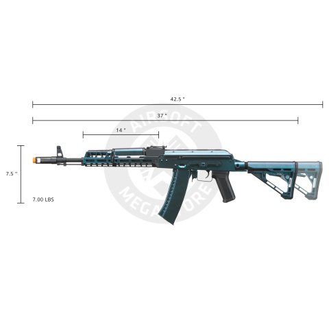 Lancer Tactical AK74 Full Metal Rifle w/ 10.5 inch M-LOK Handguard (Cerakote Color: Stringray)