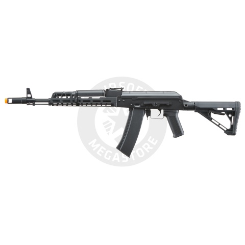 Lancer Tactical AK74 Full Metal Rifle w/ 10.5 inch CNC M-LOK Handguard and Delta Stock (Color: Black)