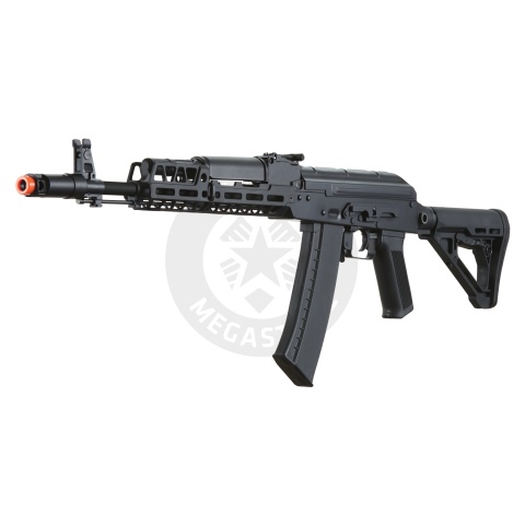 Lancer Tactical AK74 Full Metal Rifle w/ 10.5 inch CNC M-LOK Handguard and Delta Stock (Color: Black)