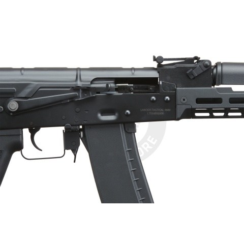 Lancer Tactical AK74 Full Metal Rifle w/ 10.5 inch CNC M-LOK Handguard and Delta Stock (Color: Black)