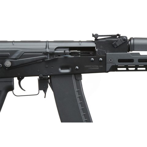 Lancer Tactical AK74 Full Metal Rifle w/ 10.5 inch CNC M-LOK Handguard and Delta Stock (Color: Black)