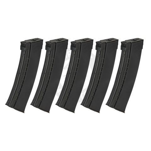 Lancer Tactical Pack of 5 500 Round AK Hi-Capacity Magazine (Color: Black)