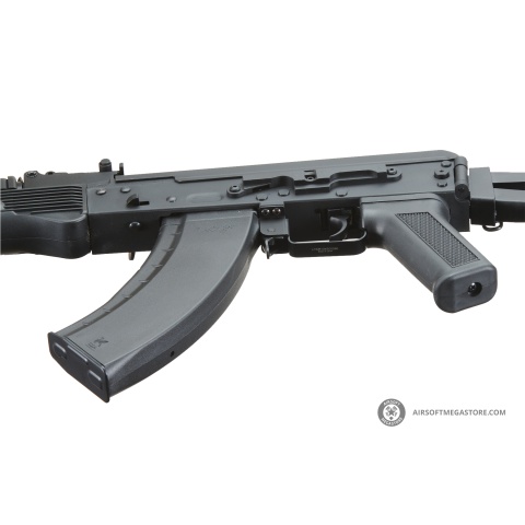 Lancer Tactical x Kalashnikov USA Licensed KR-104S Airsoft AEG Rifle with Triangle Stock (Color: Black)