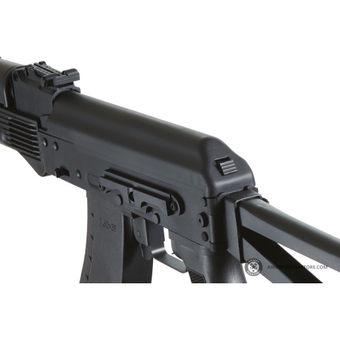 Lancer Tactical x Kalashnikov USA Licensed KR-104S Airsoft AEG Rifle with Triangle Stock (Color: Black)