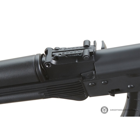 Lancer Tactical x Kalashnikov USA Licensed KR-104S Airsoft AEG Rifle with Triangle Stock (Color: Black)