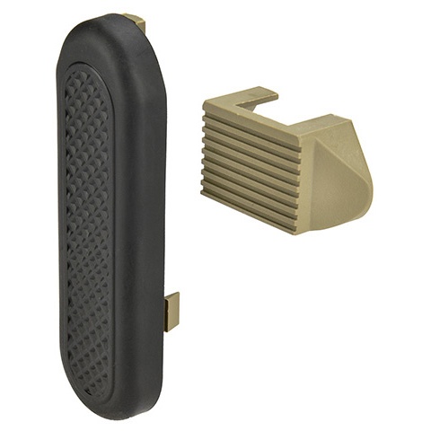 Lancer Tactical M4 Crane Stock Butt Plate Set - TAN/BLACK