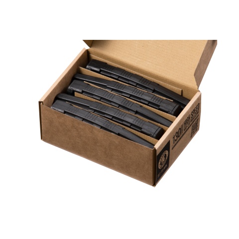 Lancer Tactical 130 Round High Speed Mid-Cap Magazine Pack of 5 (Black) 