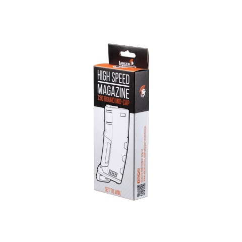 Lancer Tactical 130 Round High Speed Mid-Cap Magazine (Color: Tan)