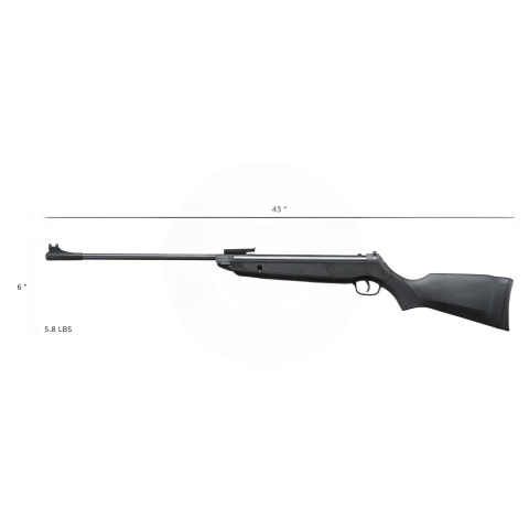 Lancer Air .22 Caliber Pellet Break Barrel Air Rifle (Color: Black)
