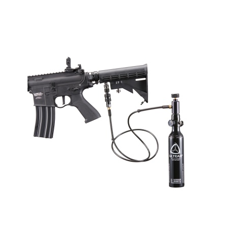 Lancer Tactical Full Metal Legion HPA SD Carbine Airsoft Rifle w/ External Tank (Color: Black)  