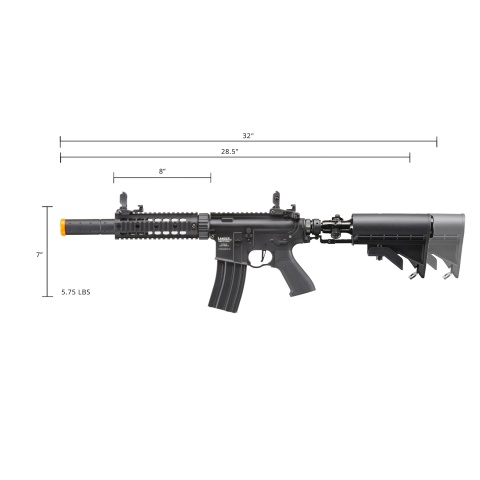 Lancer Tactical Full Metal Legion HPA SD Carbine Airsoft Rifle w/ Stock Mounted Tank (Color: Black) 