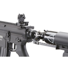 Lancer Tactical Full Metal Legion HPA SD Carbine Airsoft Rifle w/ Stock Mounted Tank (Color: Black) 