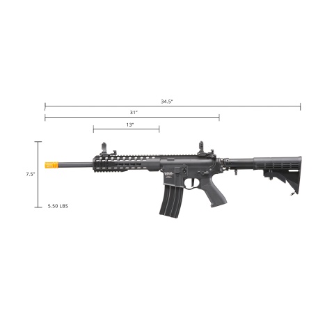 Lancer Tactical Full Metal Legion HPA KeyMod M4 Carbine Airsoft Rifle w/ External Tank (Color: Black) - 