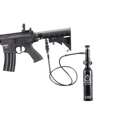 Lancer Tactical Full Metal Legion HPA KeyMod M4 Carbine Airsoft Rifle w/ External Tank (Color: Black) - 